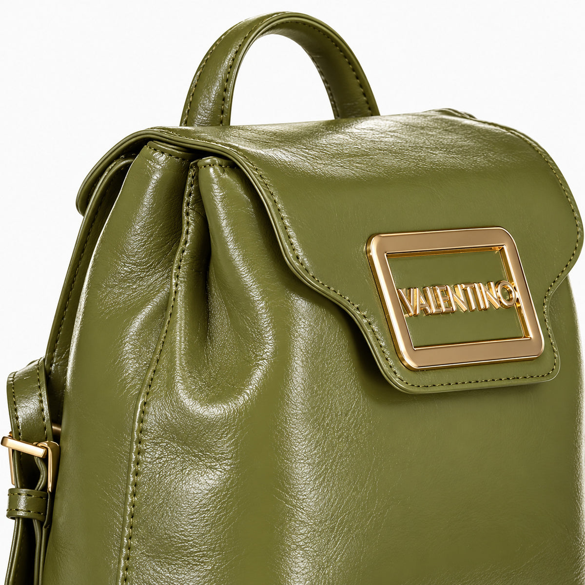 Women's backpack Mario Valentino Moni VBS8FV22 handle and hardware detail view
