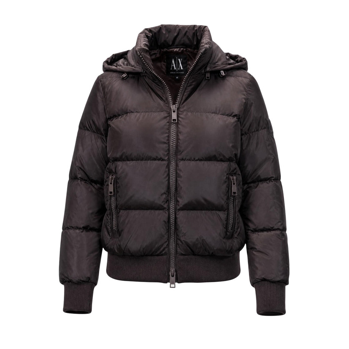 Дамско кафяво пухено яке Armani Exchange Women Puffer Jacket XW000228 AF12286 U6032 Front View