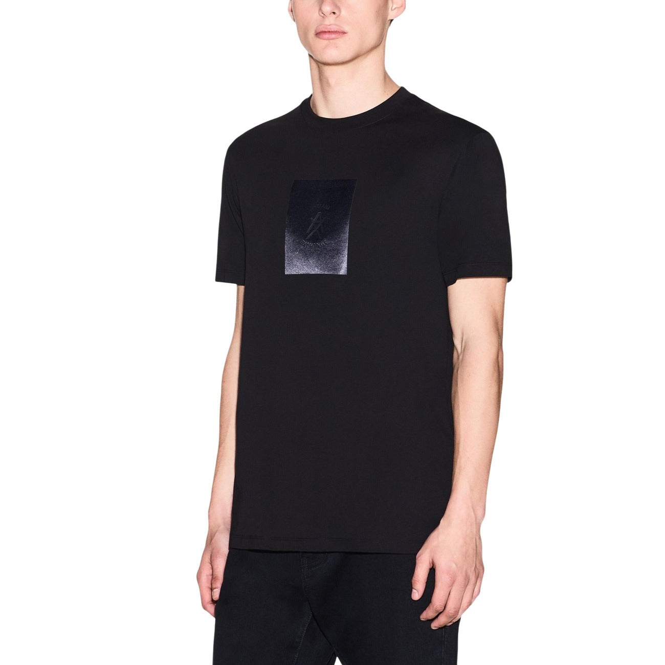 Мъжка черна тениска Armani Exchange Men T-shirt XM002213 AF10356 UC001 Side View