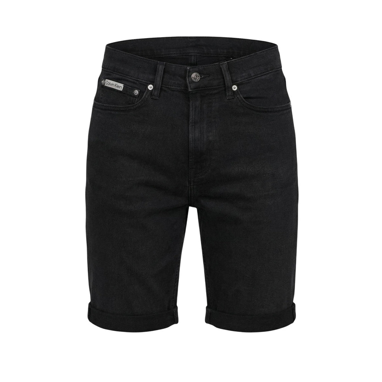 Мъжки черни къси дънки Calvin Klein Jeans Men Shorts LV04RF921G Front View