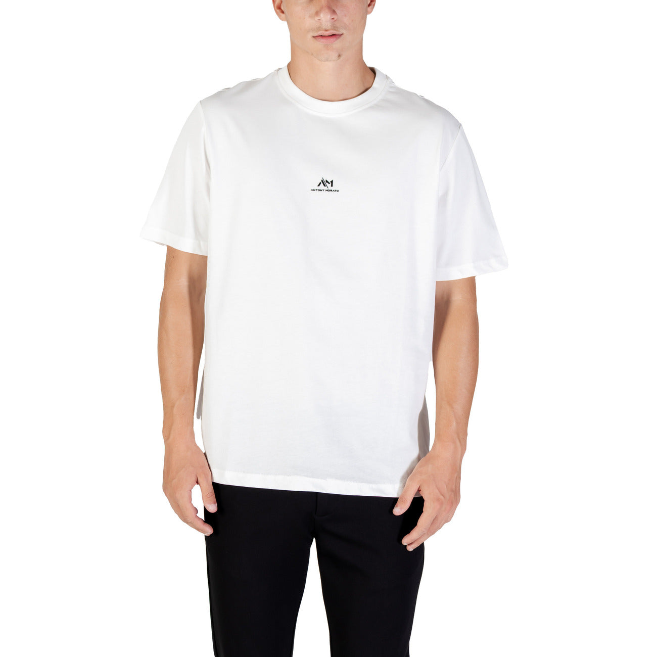 Мъжка бяла тениска Antony Morato Men T-shirt MMKS02549-FA100258 Front View
