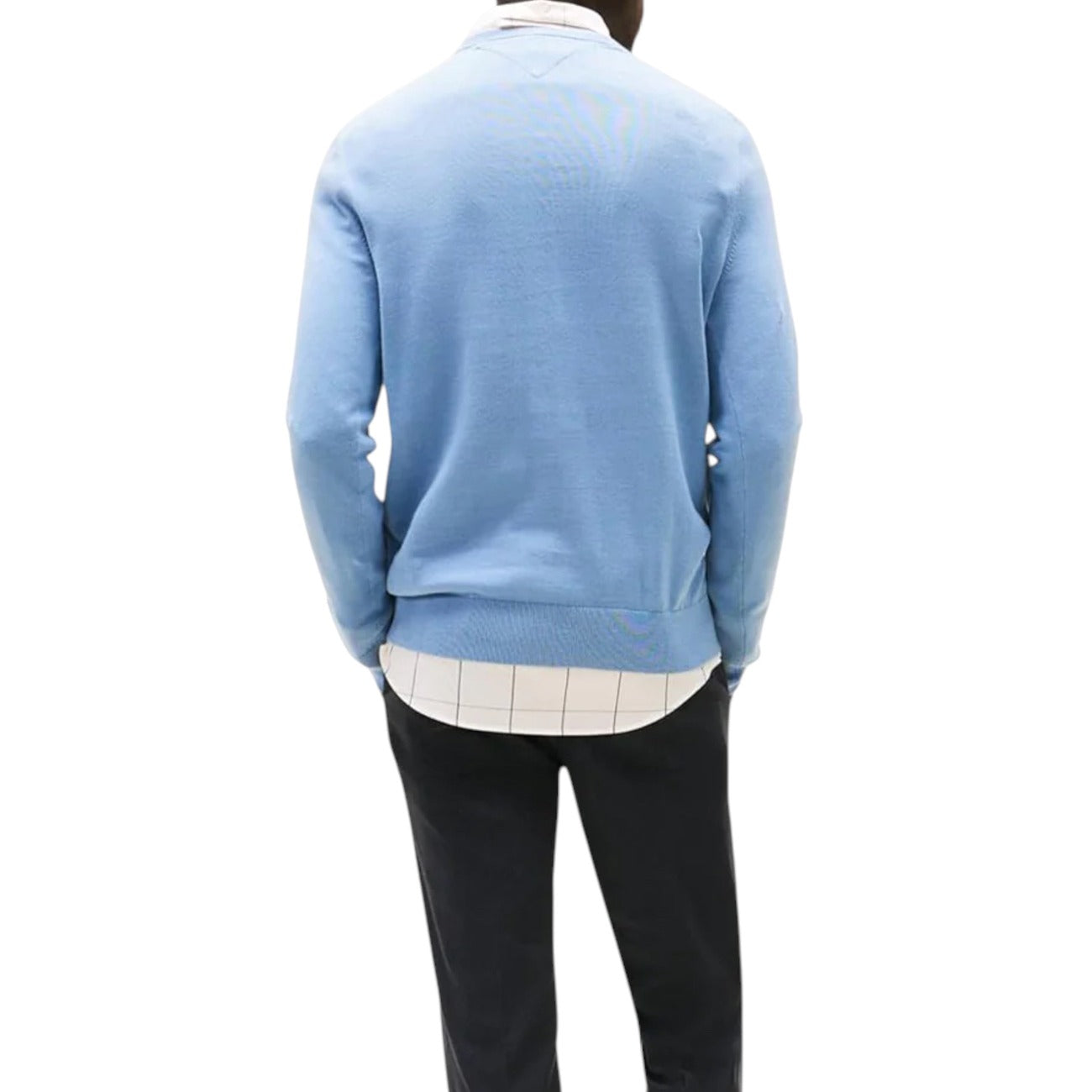 Мъжки син пуловер Tommy Hilfiger Men Sweater MW0MW39999 Back View