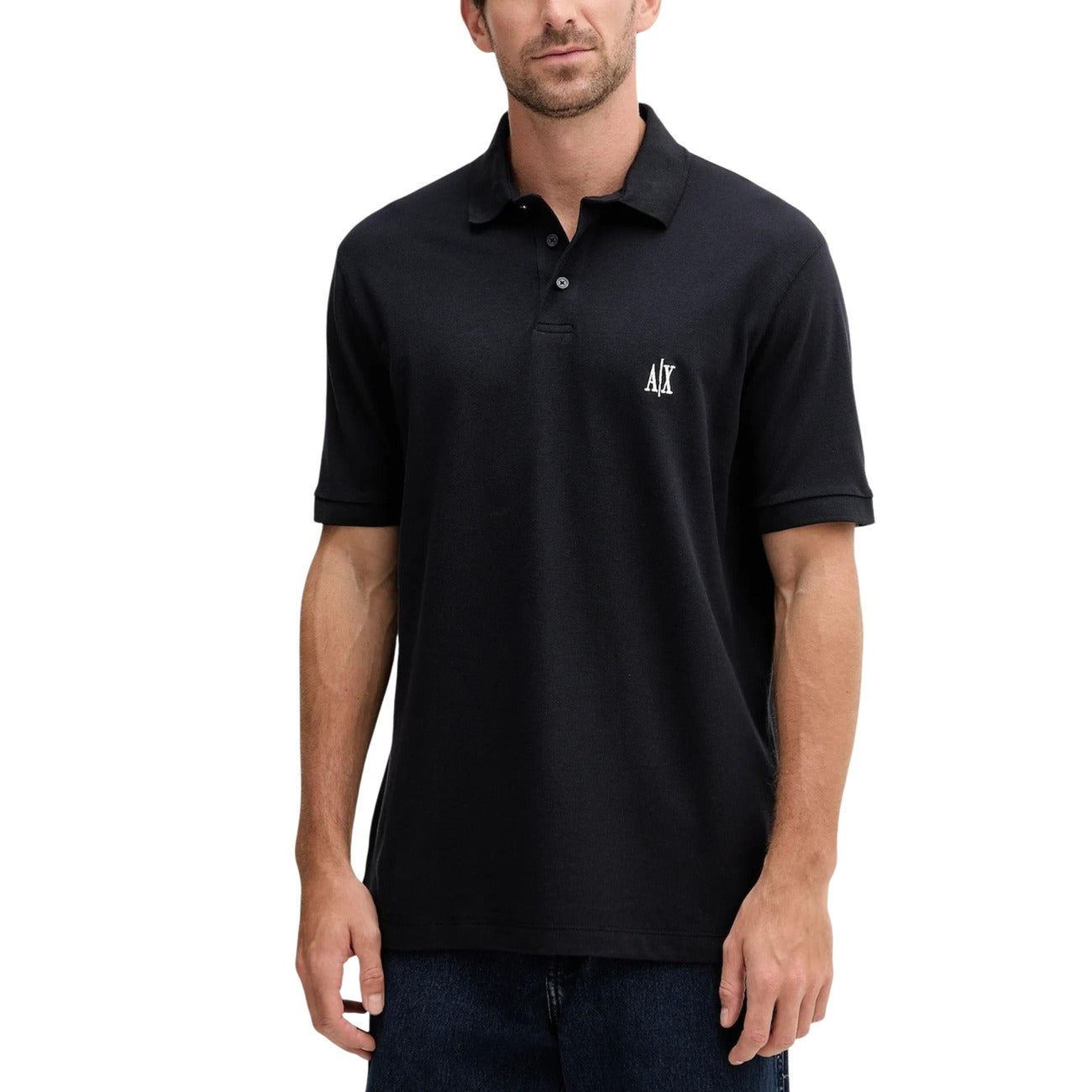 Мъжка тъмно синя поло тениска Armani Exchange Men Polo XM000367 AF13022 UB101 Front View