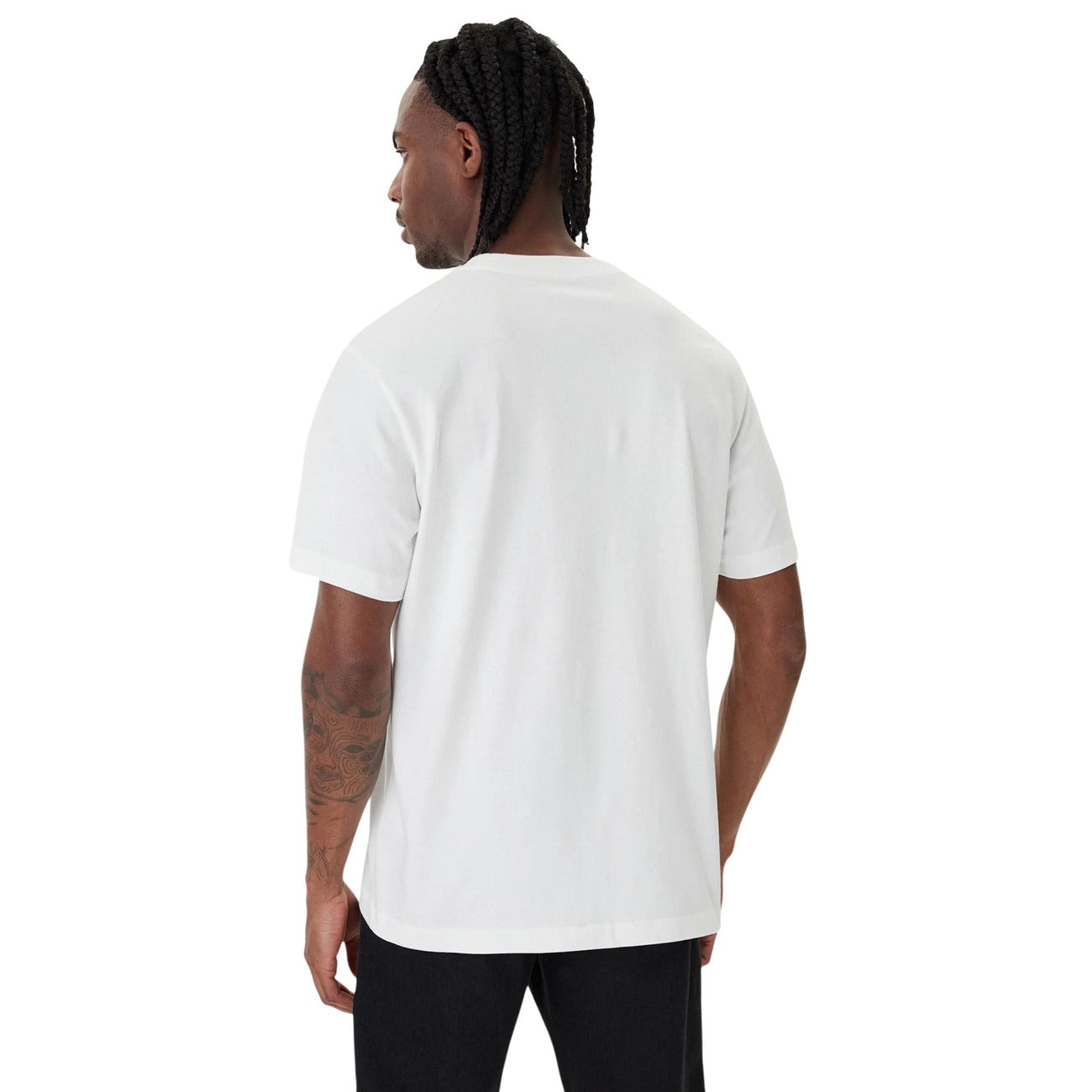 Мъжка бяла тениска Calvin Klein Men T-shirt LV04LF812G YAF Back View