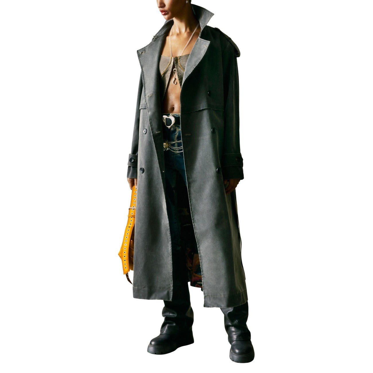 Дамско палто Desigual Women Trench Coat 26SWEWXC 2006 Front View