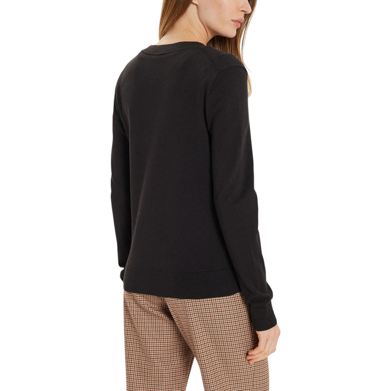 Дамски черен пуловер Tommy Hilfiger Women Sweater WW0WW44984 Back View
