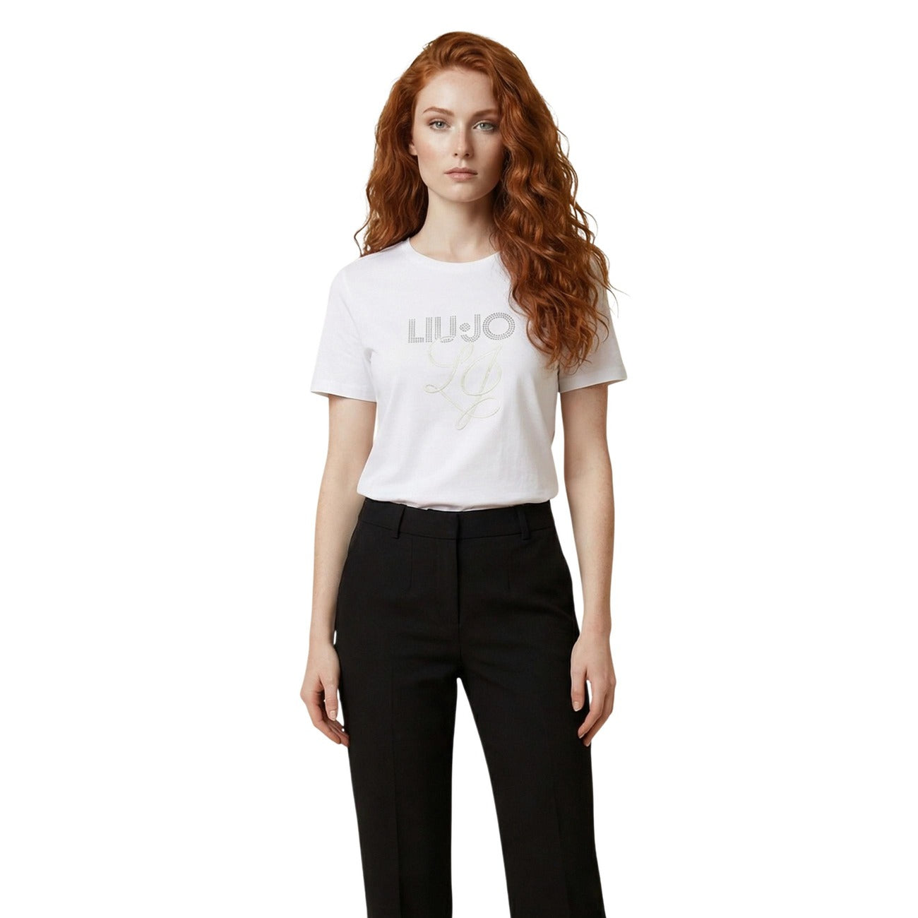 Дамска бяла тениска Liu Jo Women T-shirt WA6238 JS923 Front View