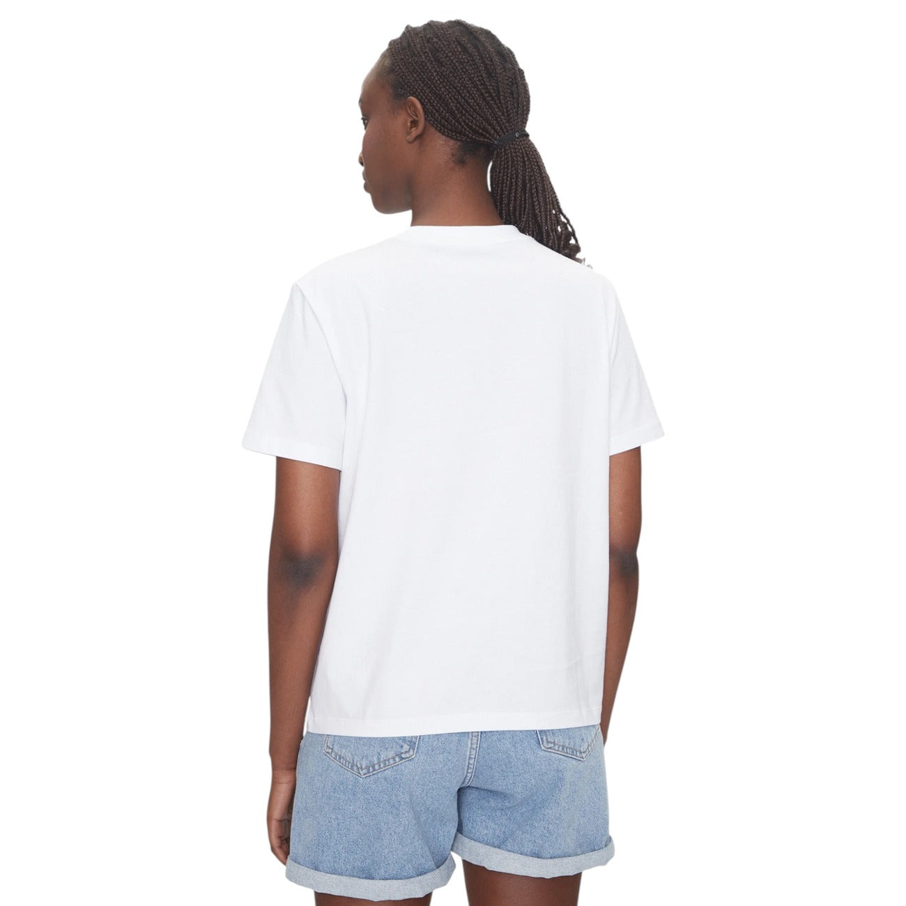Дамска бяла тениска Calvin Klein Jeans Women T-shirt LV047B865G YAF Back View