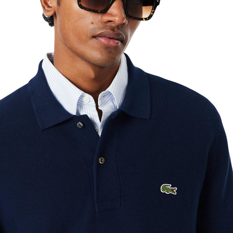 Мъжки поло пуловер Lacoste Men Knitwear Polo AH9904 166 Close-Up