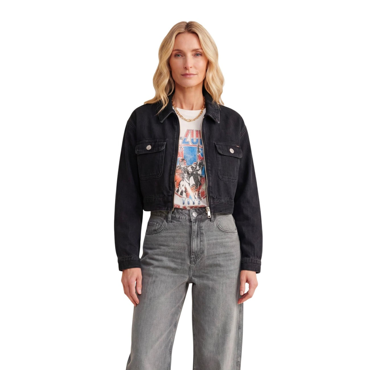 Дамско дънково яке Tommy Hilfiger Jeans DW0DW22523 Front View