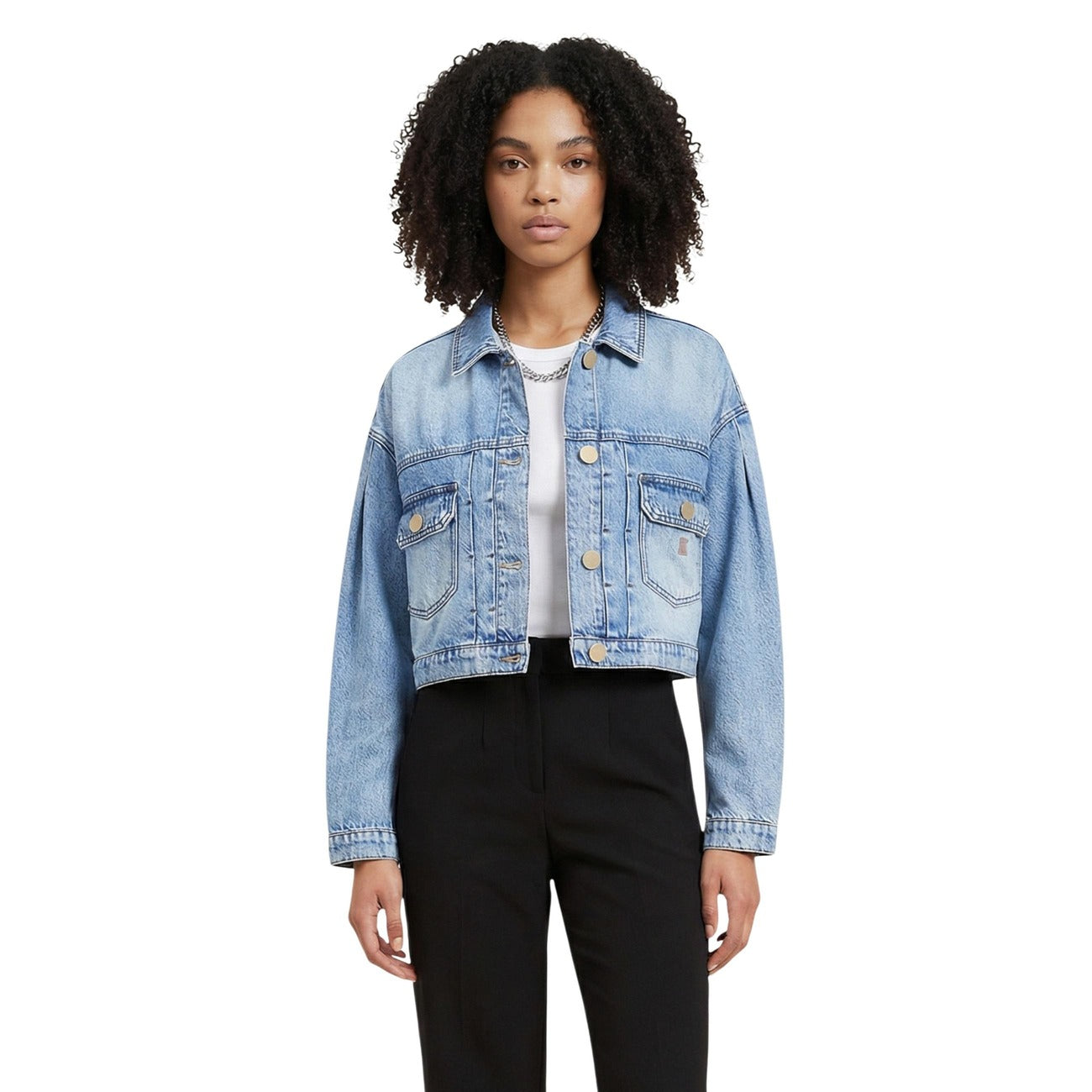 Дамско дънково яке Armani Exchange Women Denim Jacket XW002260AF21338-MB001 Front View