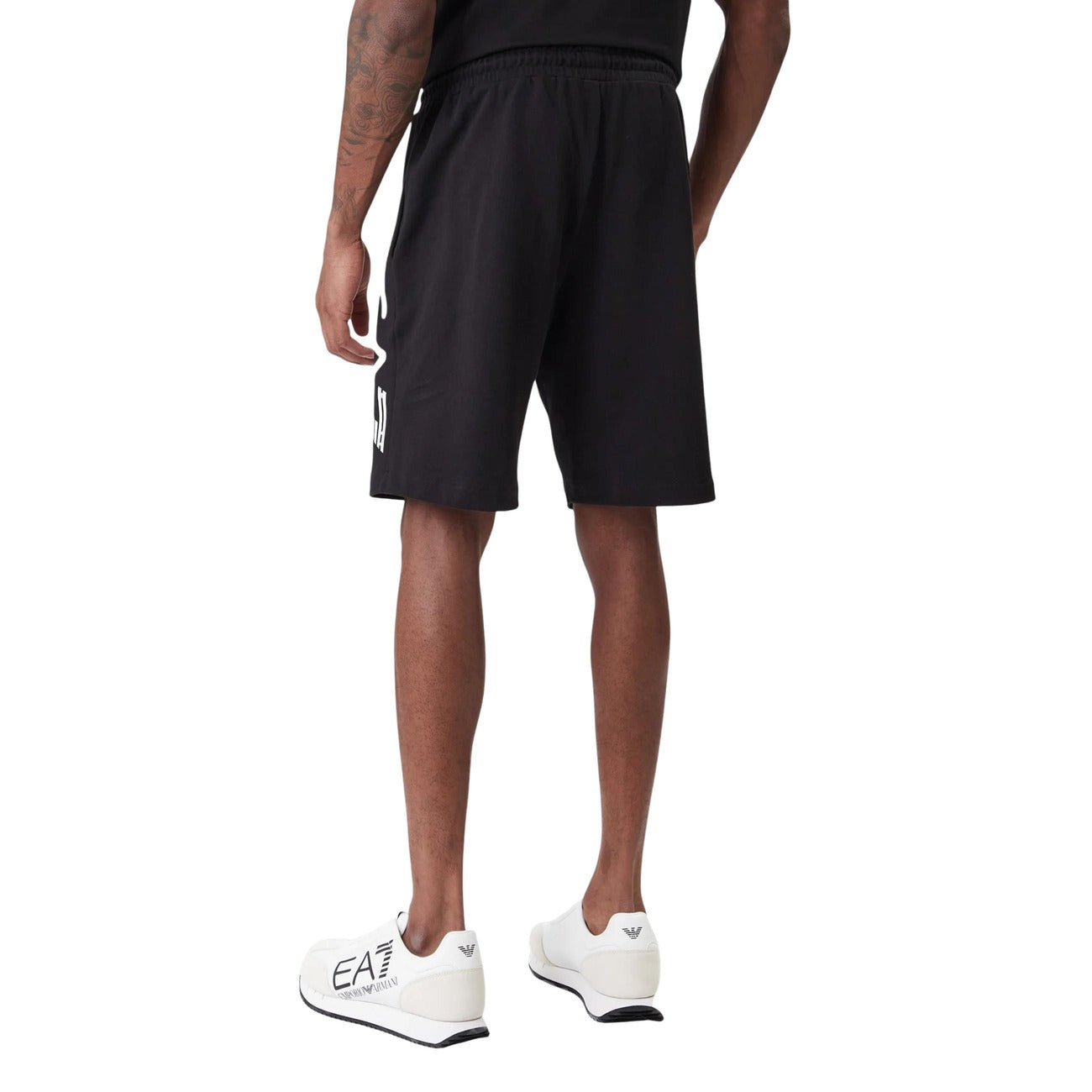 Мъжки черни къси панталони EA7 Emporio Armani Men Shorts 7M001414 AF22266 UC001 Back View