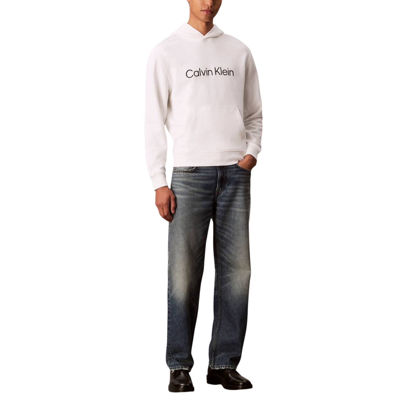 Мъжко бяло худи Calvin Klein Men Hoodie LV14LD231G Front View