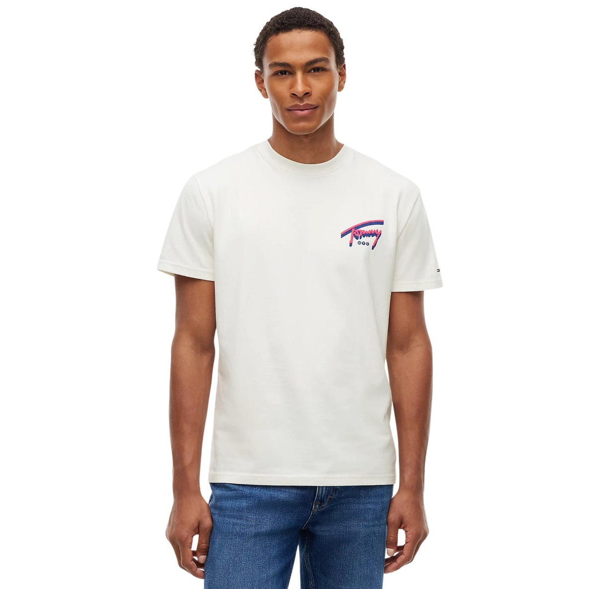 Мъжка тениска Tommy Hilfiger Jeans Men T-shirt DM0DM23542 YBL Front View