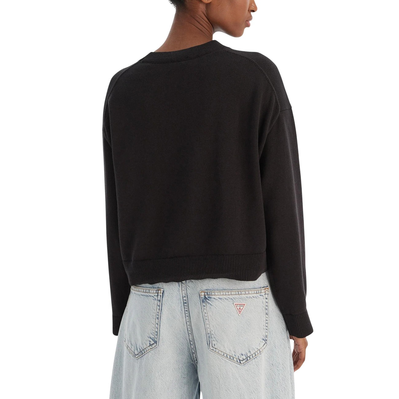 Дамски черен пуловер Calvin Klein Jeans Women Sweater LV047E304G Back View