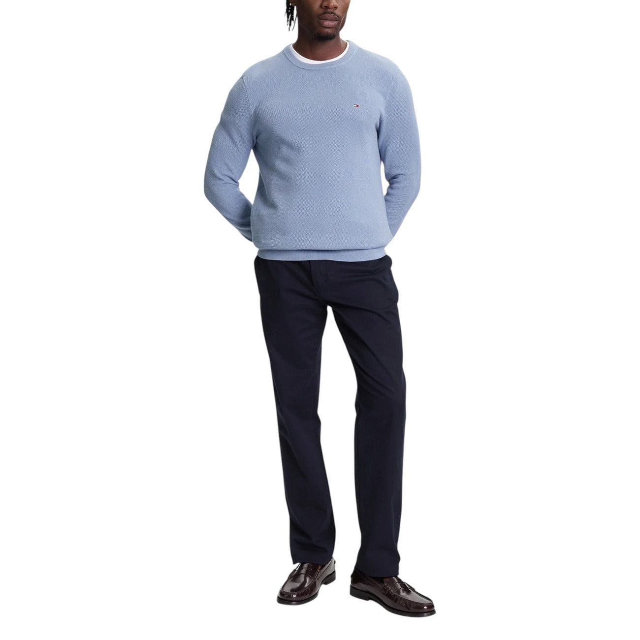 Мъжки син пуловер Tommy Hilfiger Men Sweater MW0MW36347 Front View