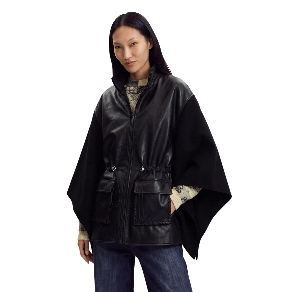 Дамско пончо Desigual Women Trench Coat 26WAIA24 2000 Front View