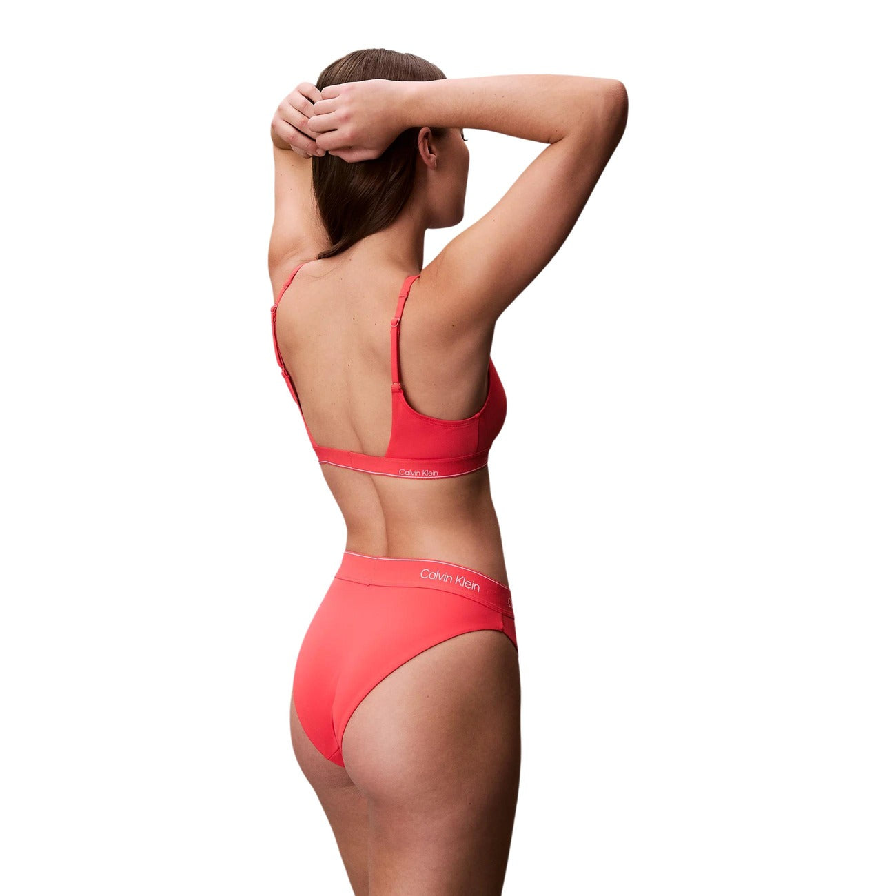 Дамски бански горно Calvin Klein Jeans Women Swimwear Top LV00Q61207 XKP Back Viee