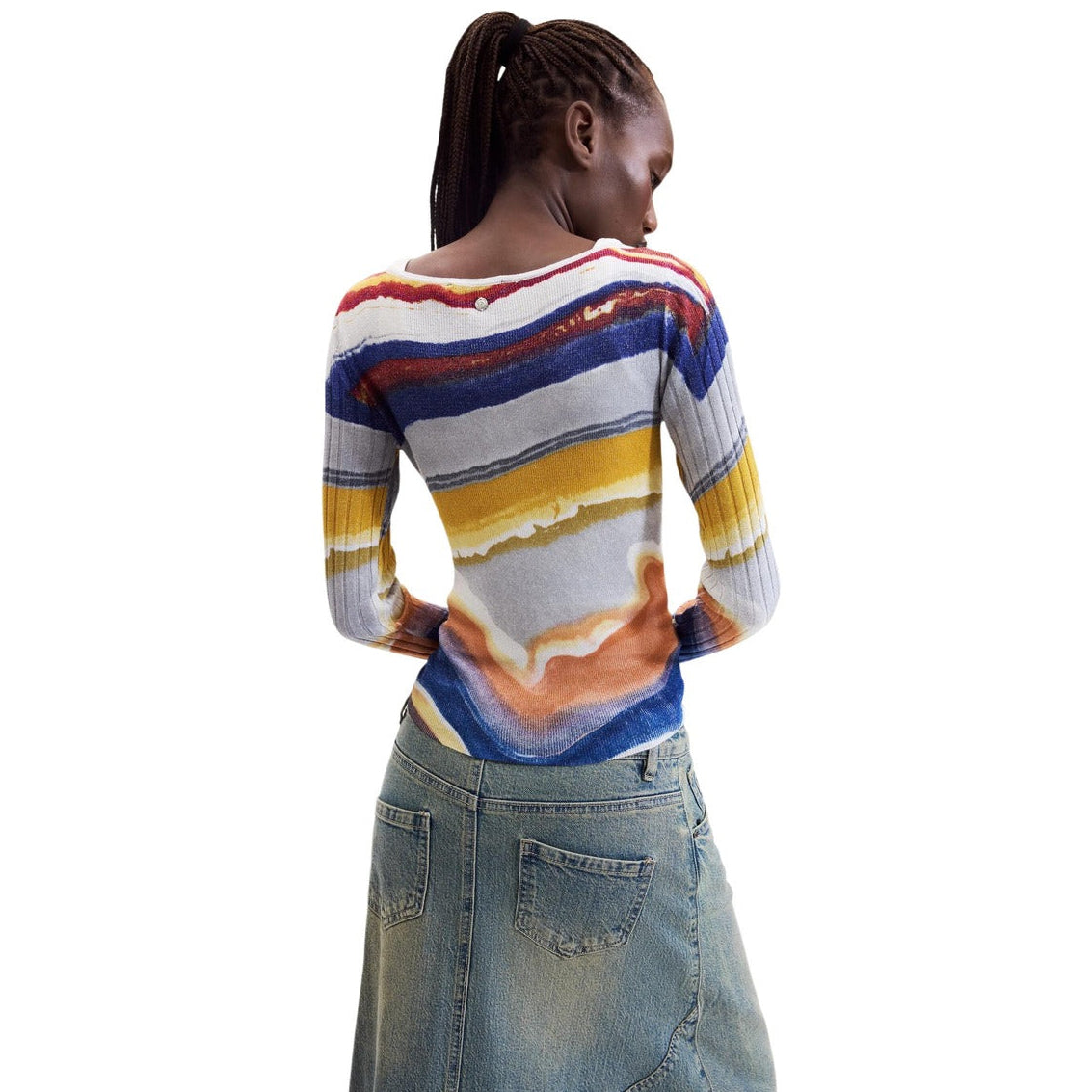 Дамски пуловер Desigual women’s sweater 26WWJF43 5002 Back view