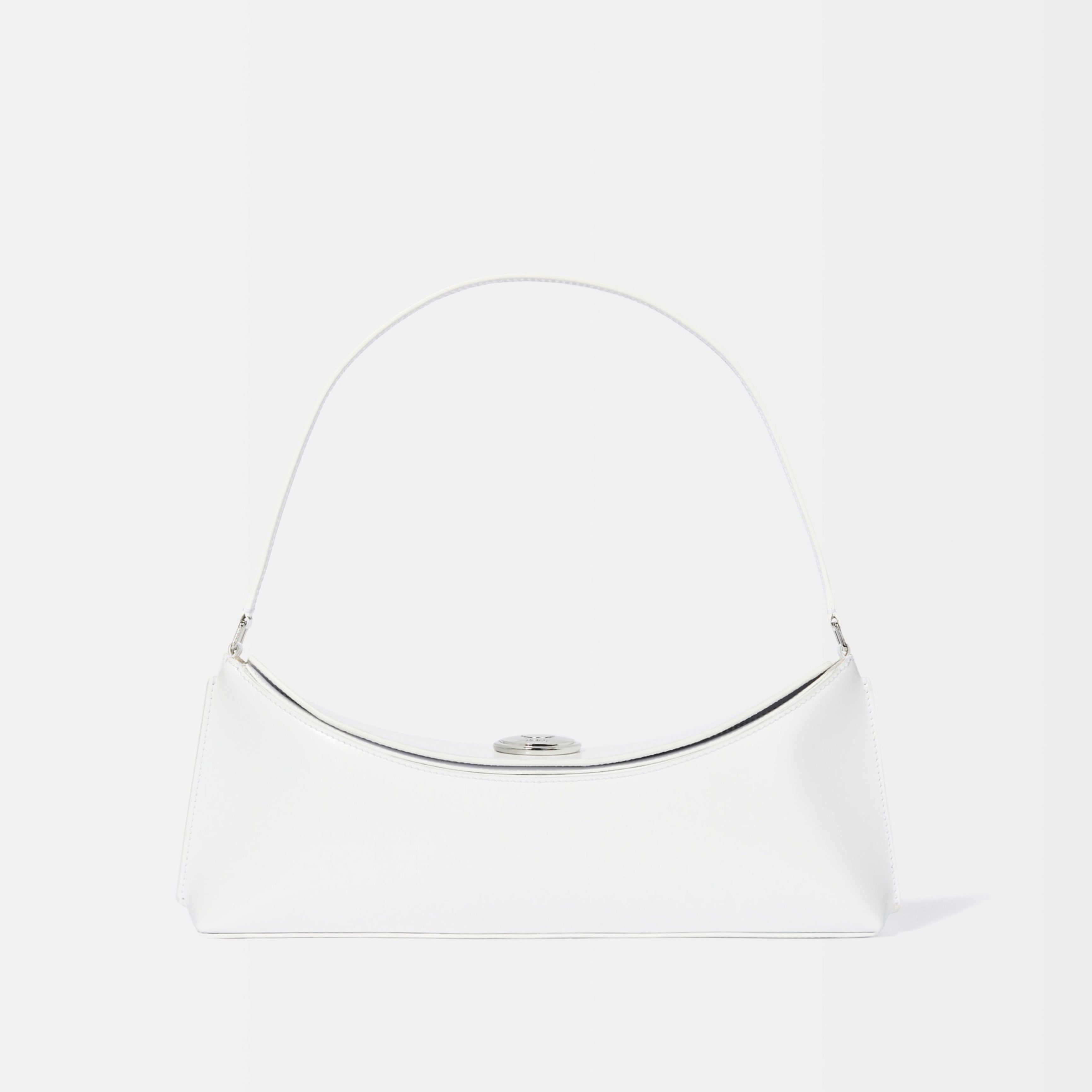 Дамска чанта Women’s  folded shoulder bag Jacquemus Ovalo Clutch BAW00438AC18A01100 White front view