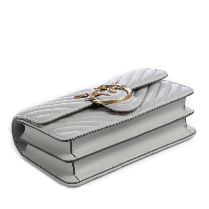 Дамска чанта Women’s shoulder bag PINKO Love Mini 100074 A0GK K32Q Gray bottom view