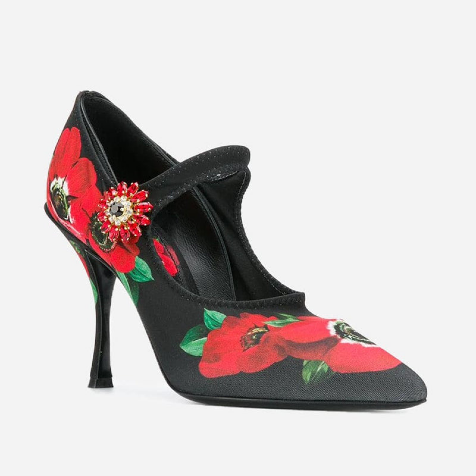 Дамски токчета Dolce & Gabbana Floral Mary Janes Pumps Lateral View