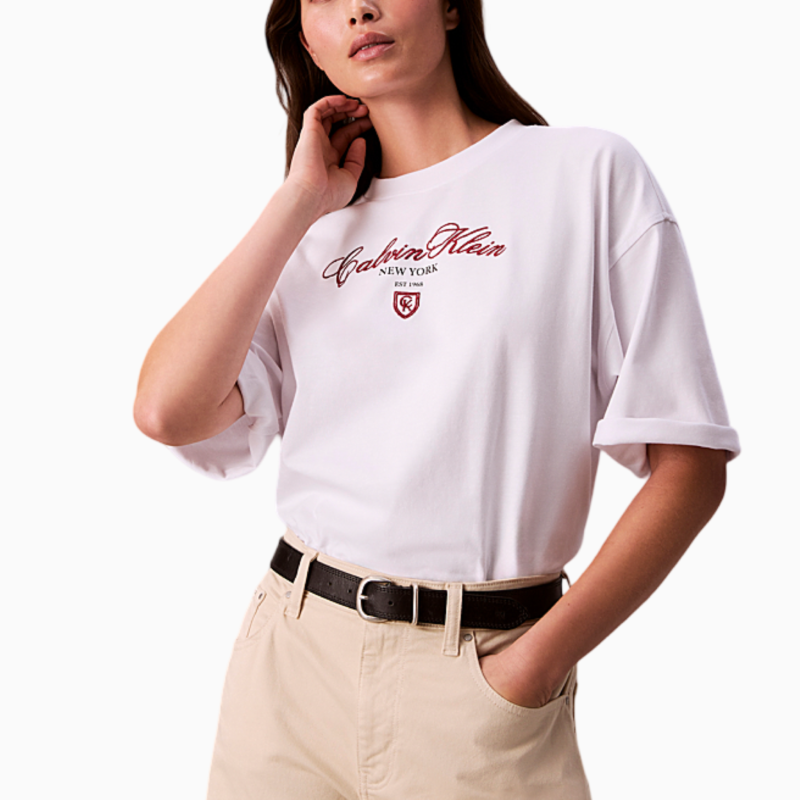 Дамска oversize тениска Calvin Klein Jeans Women T-shirt LV047E232G Front View