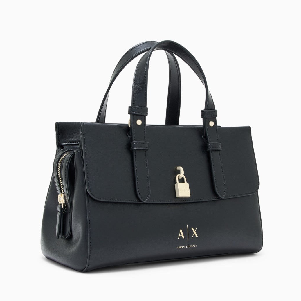 Черна дамска чанта Armani Exchange Woman’s shopping bag XW003055 AF28605 UC001 Side view