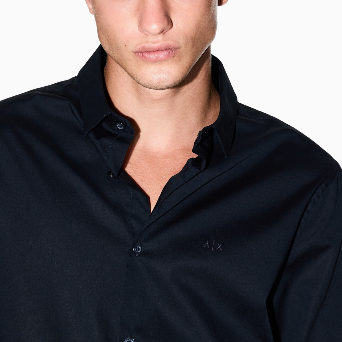 Мъжка тъмно синя риза Armani Exchange Men Shirt 8NZCBD ZN10Z 1510 Close-Up