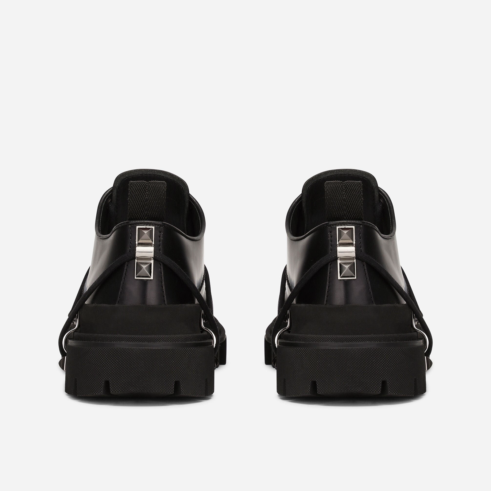 Dolce & Gabbana Dark Side Studded Hi-Trekking Shoes Heel View