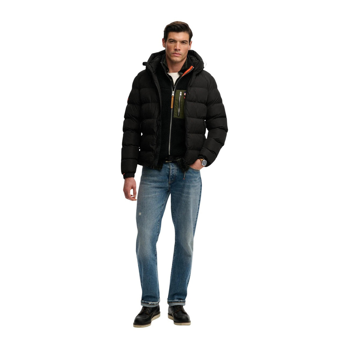 Superdry jachetă pentru bărbați M5011905A 16A – Negru