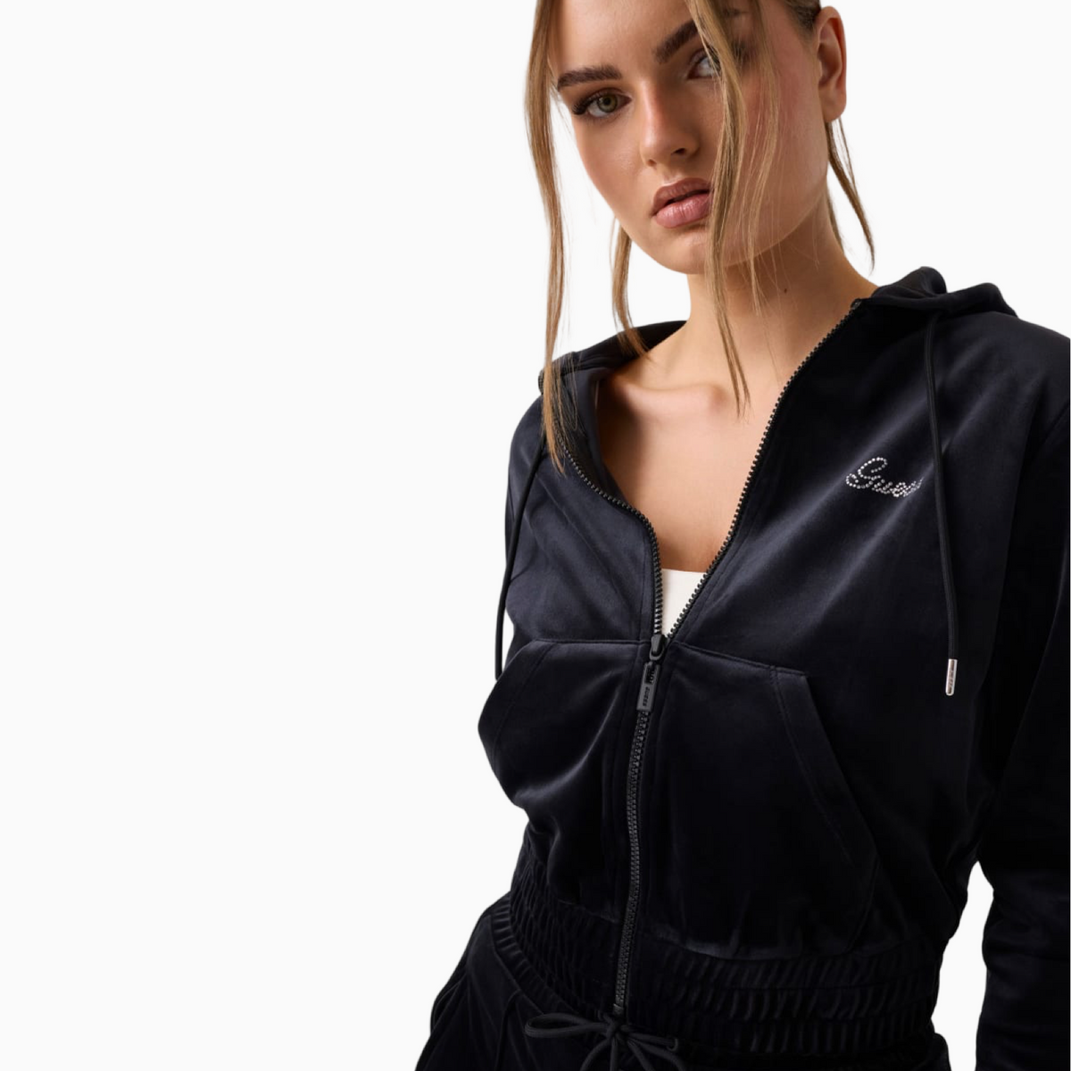 Дамски черен суичър Guess Women Sweatshirt V6BQ07K6301 JBLK Close-Up