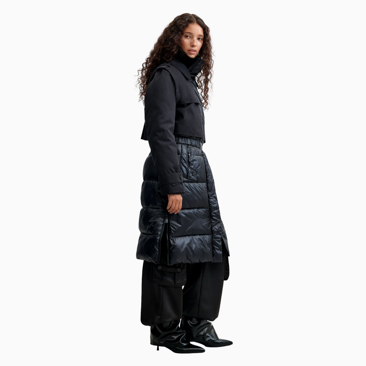 Дамско палто Desigual Women Coat 26WWEW35 2000 Side View