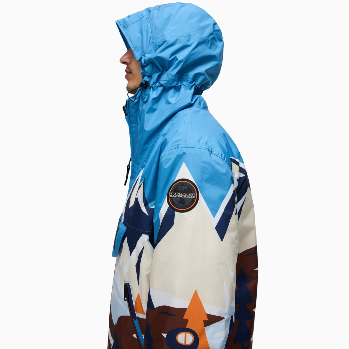 Унисекс яке анорак Napapijri Rainforest Next  All Over Print Anorak Jacket NP0A8AHXFDX Side View
