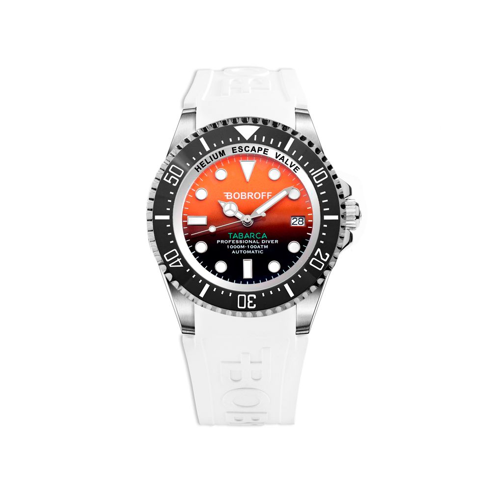 Bobroff White Rubber Sport Watch