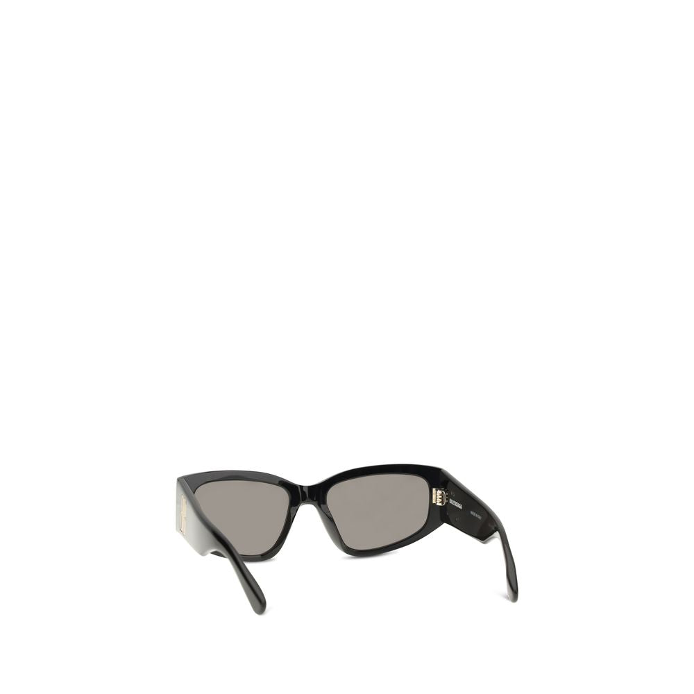 Balenciaga Black Calf Leather Bos Taurus Sunglasses