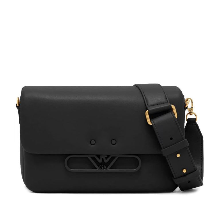 Emporio Armani Black Bovine Leather Crossbody Bag
