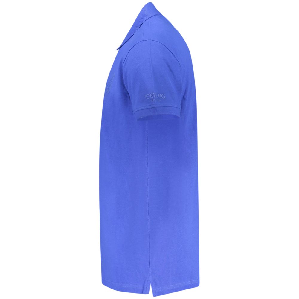Iceberg Blue Cotton Men Polo