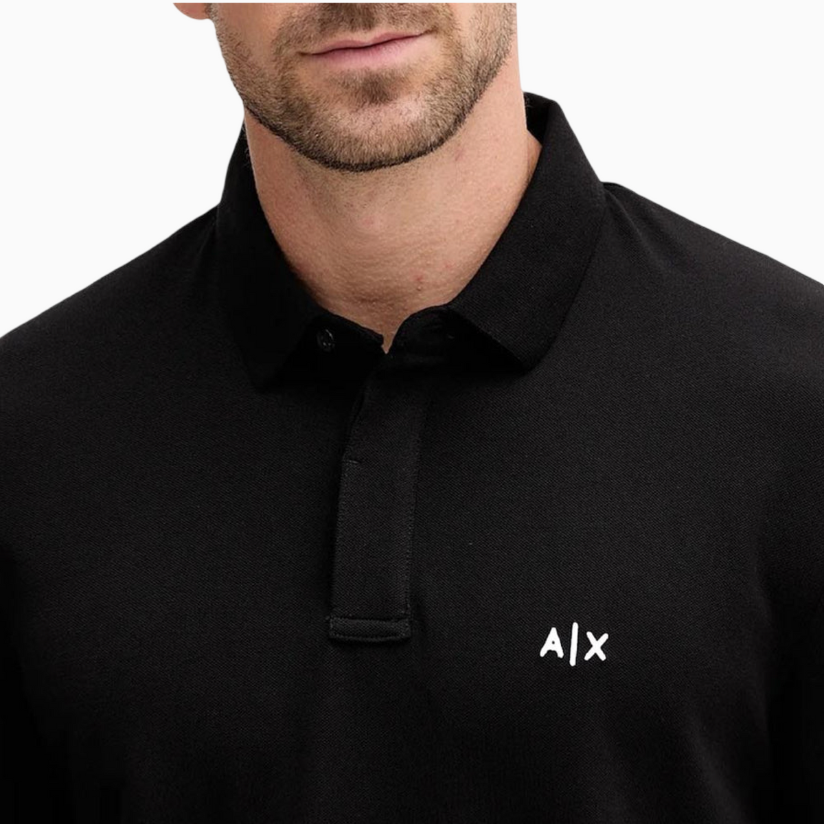 Мъжка поло блуза Armani Exchange Men Long Sleeve Polo XM001288 AF17321 UC001 Close-Up