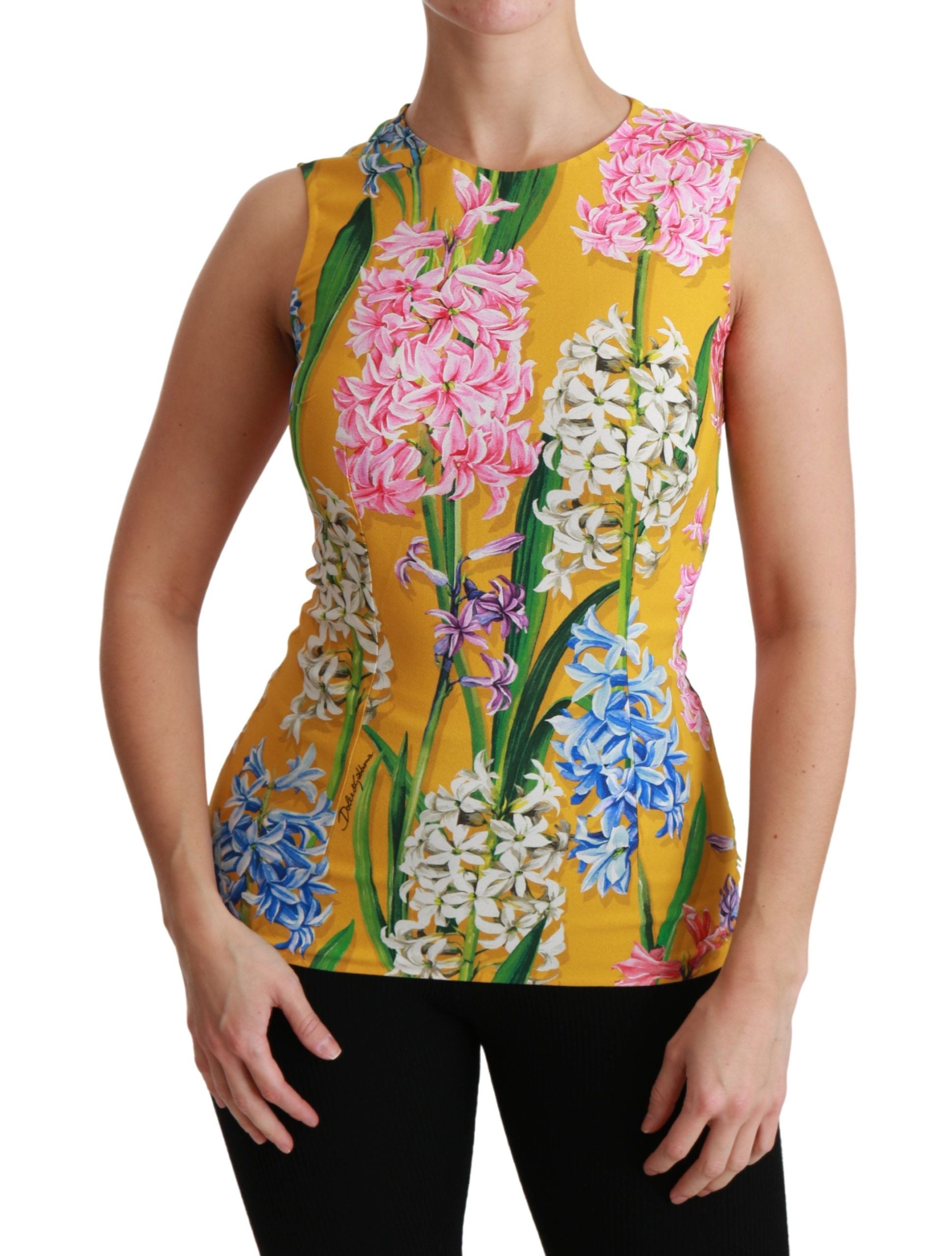 Блуза без ръкави Dolce &amp; Gabbana Sunshine Floral Crewneck