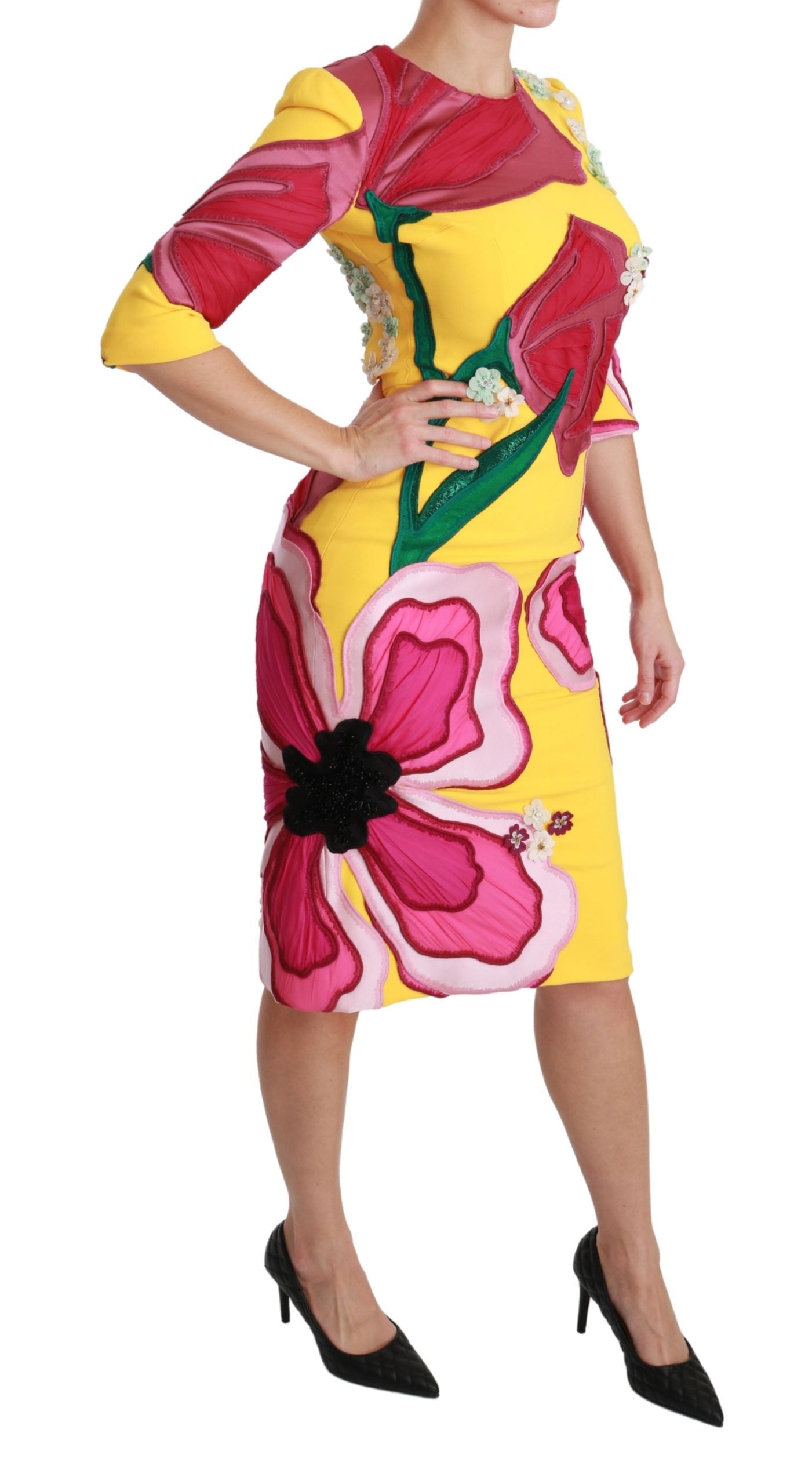 Dolce &amp; Gabbana Sunshine Bloom Sheath рокля до коляното