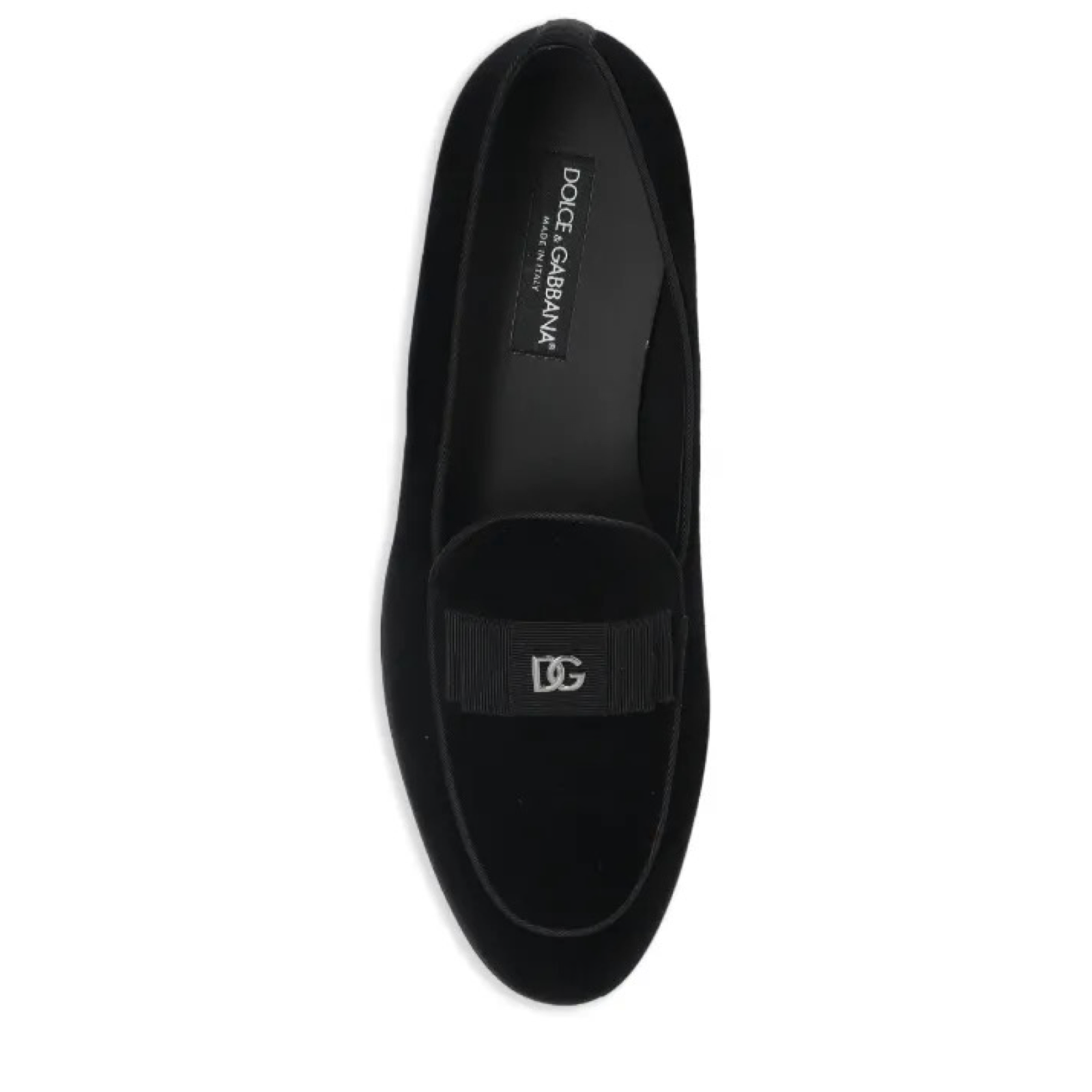 Dolce & Gabbana Black Velvet Men Loafers A50679 A680088 0999 Top View