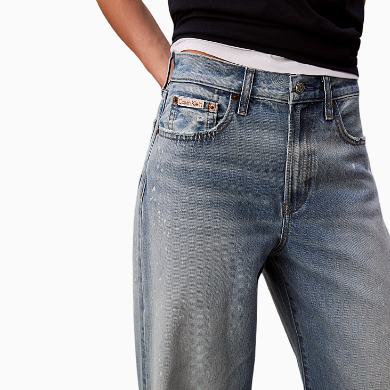 Дамски дънки Calvin Klein Women Jeans LV047C702G Close-Up