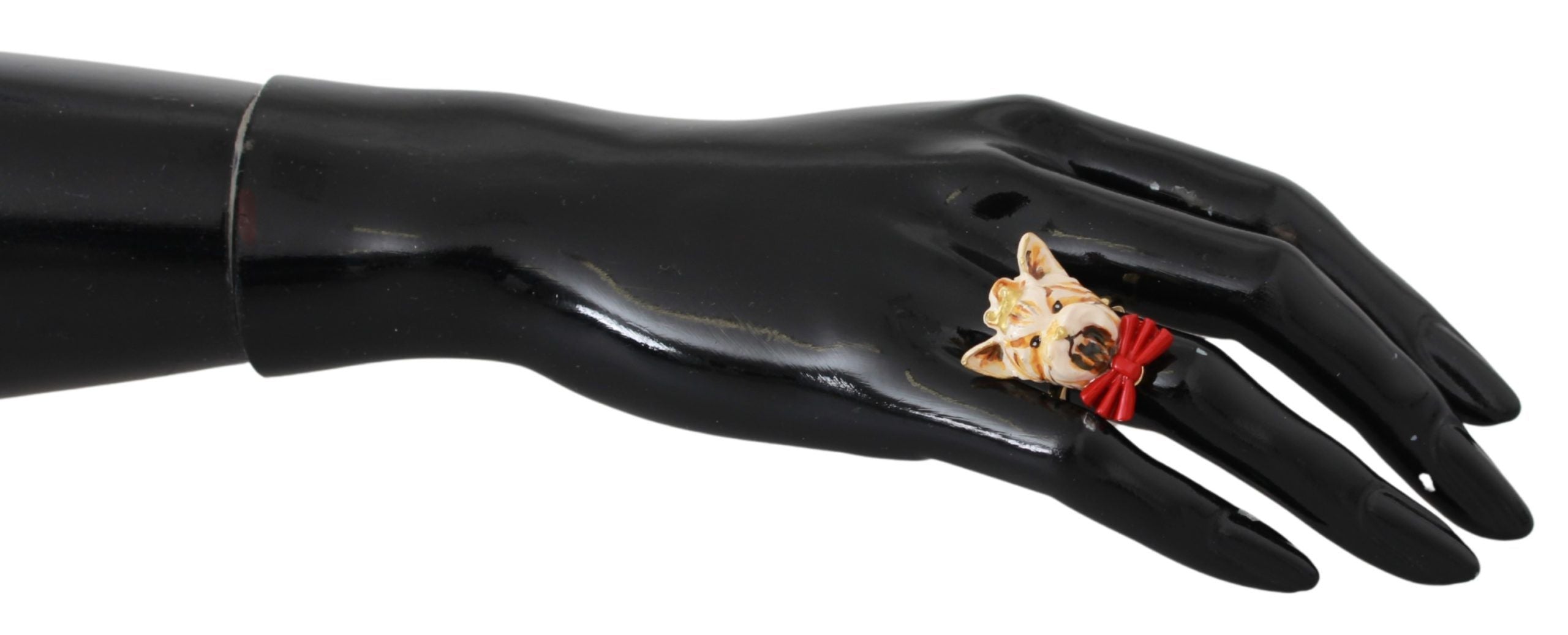 Изящен пръстен Dolce &amp; Gabbana Chic Canine в златист тон