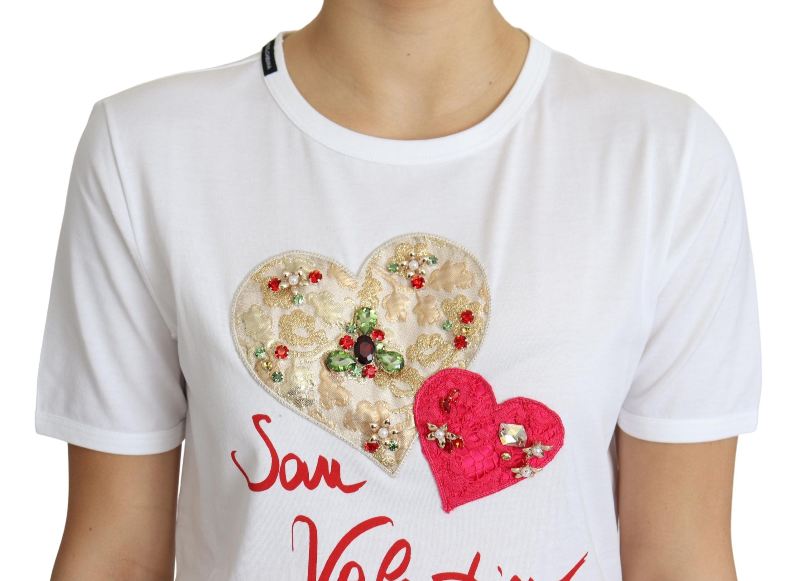 Дамска тениска Dolce &amp; Gabbana, украсена с кристали