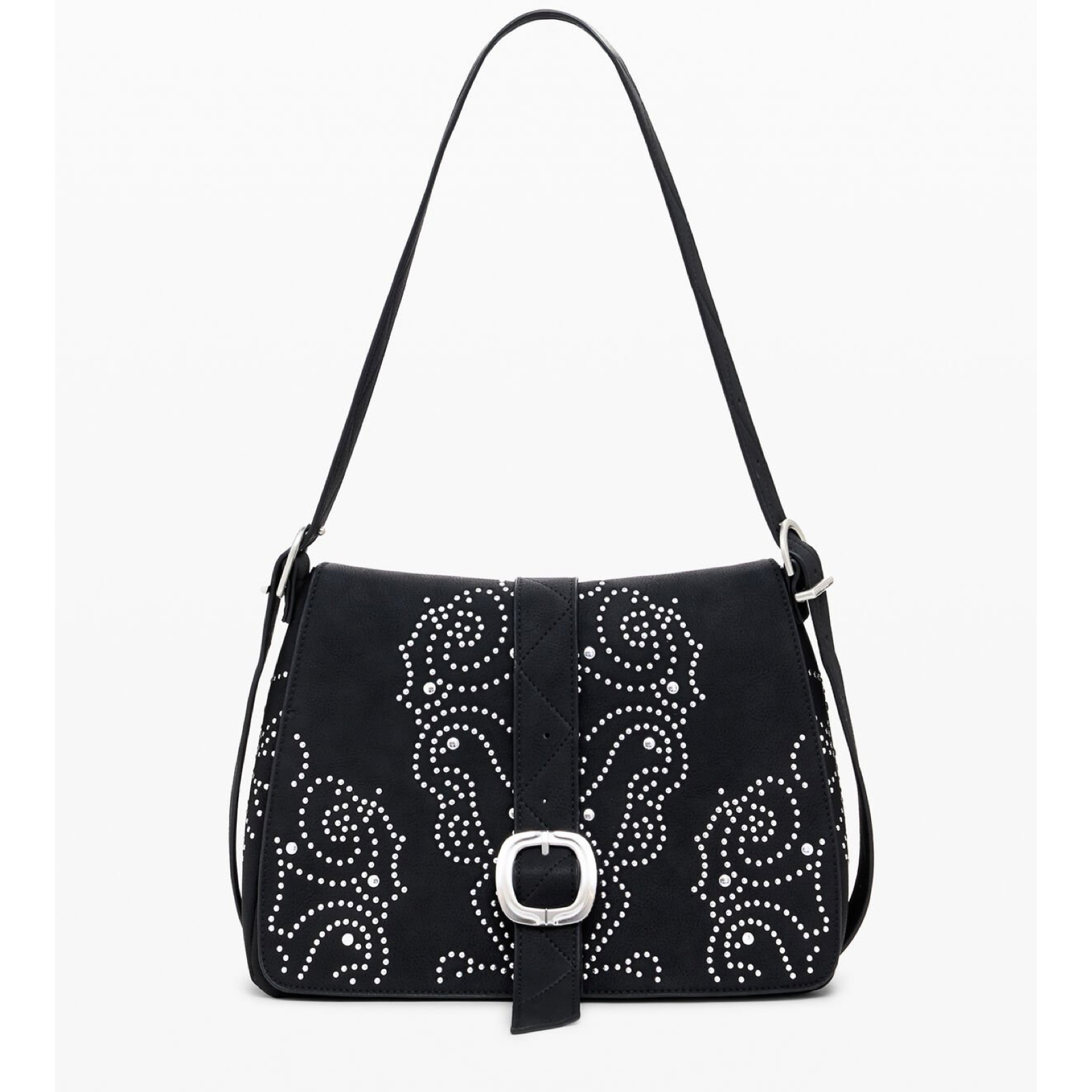 Дамска черна чанта Desigual Women Shoulder Bag 25WAXPBH 2000U Front View