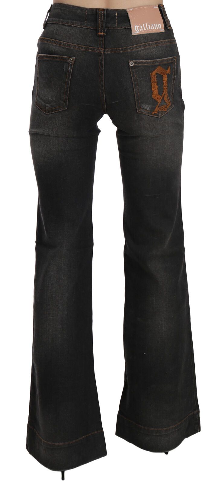 Dolce &amp; Gabbana Velte Mid Waist Flared черен деним