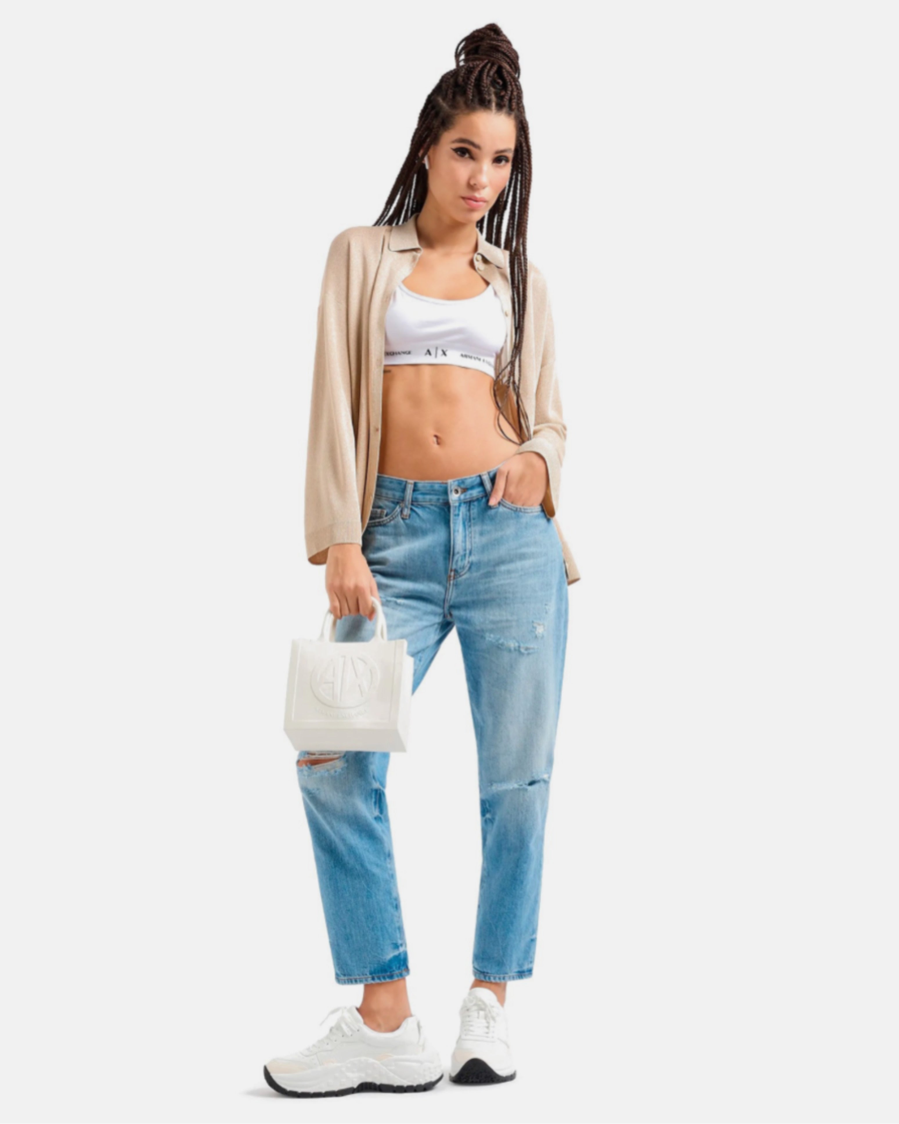 Дамска чанта Women’s Milky Bag Armani Exchange 949146 4R740 12911 Off White Lifestyle full body view