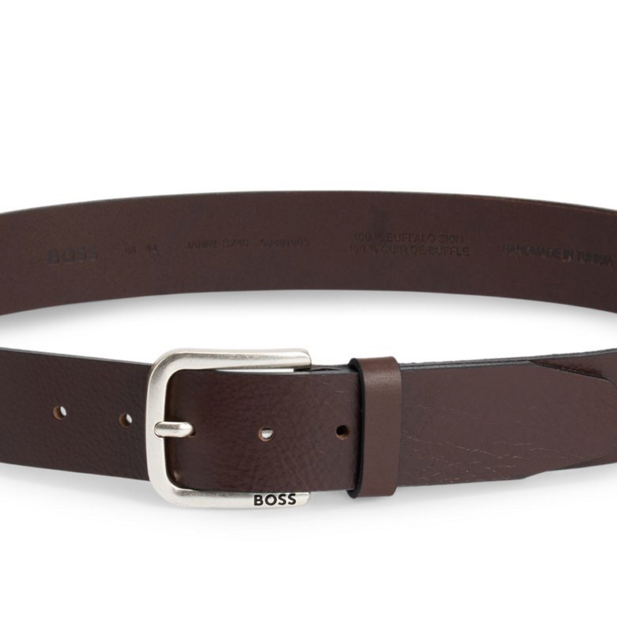 Мъжки кафяв колан Boss Men Belt 50491903 202 Close-Up