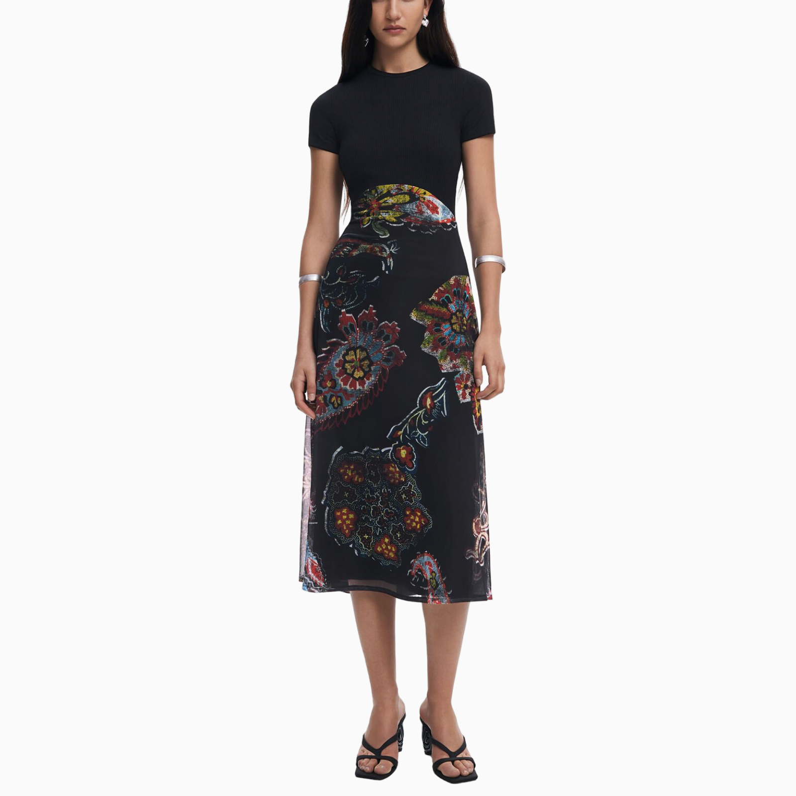 Дамска черна рокля Desigual by Mr. Christian Lacroix 25SWVK32